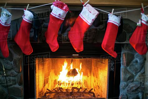 Hang Stockings by the Fireplace old fashioned christmas ideas
